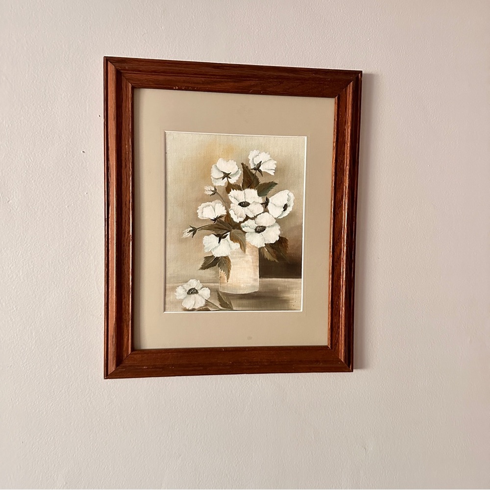 Framed Floral Painting 13.5x18”